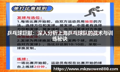 乒乓球巨献：深入分析上海乒乓球队的战术与训练秘诀