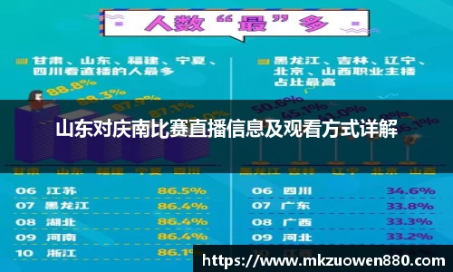 山东对庆南比赛直播信息及观看方式详解